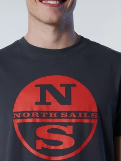 Outlet^North Sails 'T-shirt With Maxi Logo Print ASPHALT