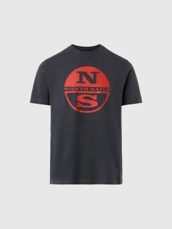 Outlet^North Sails 'T-shirt With Maxi Logo Print ASPHALT