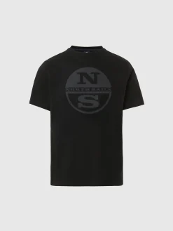 Outlet^North Sails 'T-shirt With Maxi Logo Print BLACK
