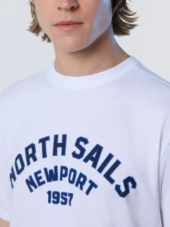 T-shirts^North Sails 'T-shirt With Newport Print WHITE