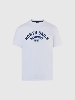 T-shirts^North Sails 'T-shirt With Newport Print WHITE