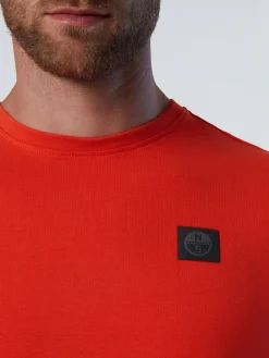 T-shirts^North Sails 'T-shirt With North Tech Patch BRIGHT ORANGE