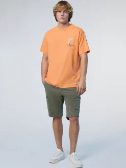 T-shirts^North Sails 'T-shirt With Palm Tree Embroidery TANGERINE