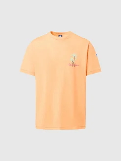T-shirts^North Sails 'T-shirt With Palm Tree Embroidery TANGERINE