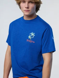 T-shirts^North Sails 'T-shirt With Palm Tree Embroidery OCEAN BLUE