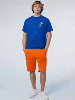 T-shirts^North Sails 'T-shirt With Palm Tree Embroidery OCEAN BLUE