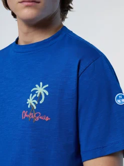 T-shirts^North Sails 'T-shirt With Palm Tree Embroidery OCEAN BLUE