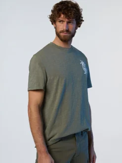 T-shirts^North Sails 'T-shirt With Palm Tree Print DUSTY OLIVE