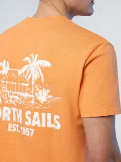 T-shirts^North Sails 'T-shirt With Palm Tree Print TANGERINE
