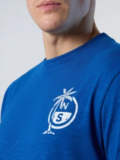 T-shirts^North Sails 'T-shirt With Palm Tree Print OCEAN BLUE