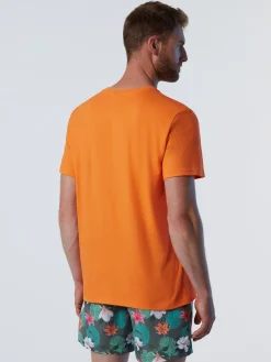 T-shirts^North Sails 'T-shirt With Palm Tree Print TANGERINE