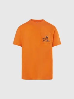 T-shirts^North Sails 'T-shirt With Palm Tree Print TANGERINE