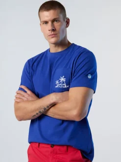T-shirts^North Sails 'T-shirt With Palm Tree Print SURF BLUE