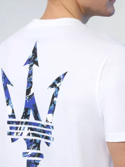 T-shirts^North Sails 'T-shirt With Patterned Trident WHITE