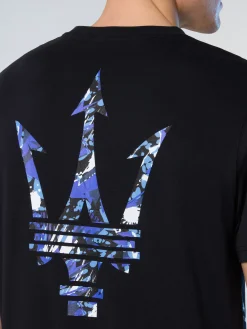 T-shirts^North Sails 'T-shirt With Patterned Trident BLACK