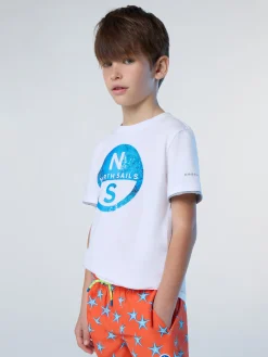 T-shirts^North Sails 'T-shirt With Photo Print Logo WHITE