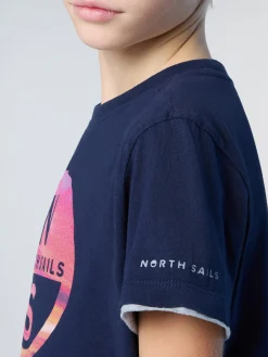 T-shirts^North Sails 'T-shirt With Photo Print Logo NAVY BLUE