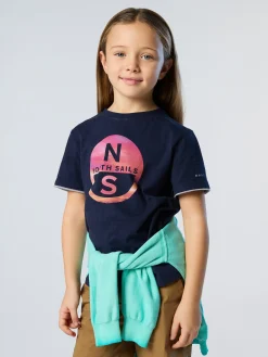 T-shirts^North Sails 'T-shirt With Photo Print Logo NAVY BLUE