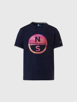 T-shirts^North Sails 'T-shirt With Photo Print Logo NAVY BLUE