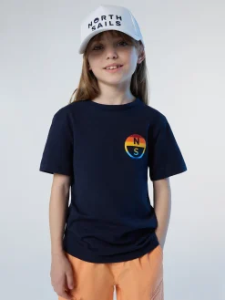 T-shirts^North Sails 'T-shirt With Rainbow Prints NAVY BLUE