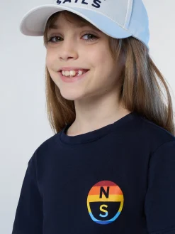 T-shirts^North Sails 'T-shirt With Rainbow Prints NAVY BLUE
