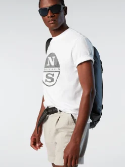 Outlet^North Sails 'T-shirt With Reflective Logo WHITE