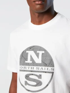 Outlet^North Sails 'T-shirt With Reflective Logo WHITE