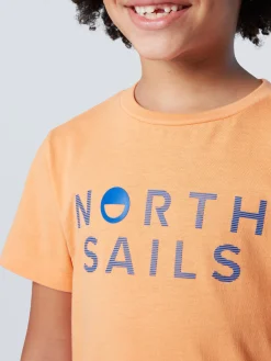 T-shirts^North Sails 'T-shirt With Striped Print TANGERINE