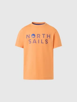 T-shirts^North Sails 'T-shirt With Striped Print TANGERINE
