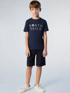 T-shirts^North Sails 'T-shirt With Striped Print NAVY BLUE
