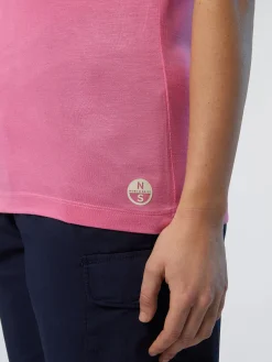 T-shirts & Tops^North Sails 'Viscose V-neck T-shirt CHATEAU ROSE