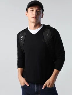 Outlet^North Sails 'V-neck Jumper BLACK