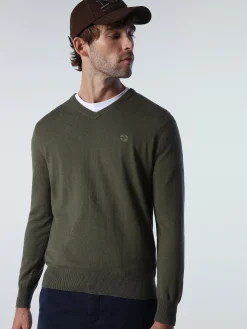 Outlet^North Sails 'V-neck Jumper IVY GREEN