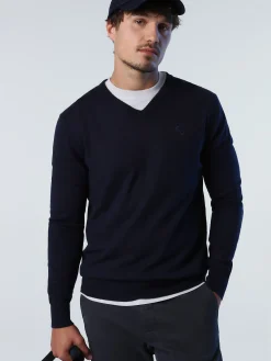 Outlet^North Sails 'V-neck Jumper NAVY BLUE