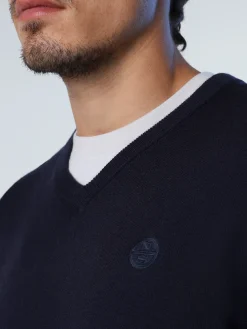 Outlet^North Sails 'V-neck Jumper NAVY BLUE