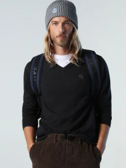 Outlet^North Sails 'V-neck Jumper DARK GREY MELANGE