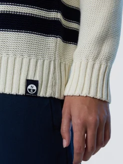 Sweaters & Cardigans^North Sails 'V-neck Varsity Sweater MARSHMALLOW