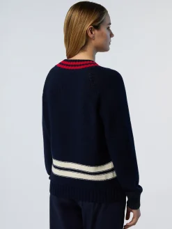Sweaters & Cardigans^North Sails 'V-neck Varsity Sweater NAVY BLUE