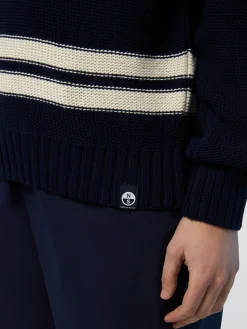 Sweaters & Cardigans^North Sails 'V-neck Varsity Sweater NAVY BLUE