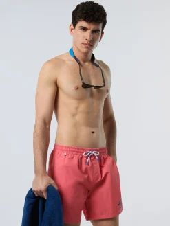 Outlet^North Sails 'Washed Fabric Swim Shorts SPICED CORAL