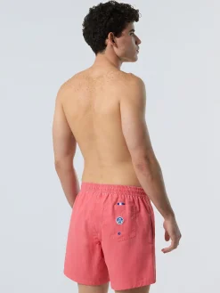 Outlet^North Sails 'Washed Fabric Swim Shorts SPICED CORAL