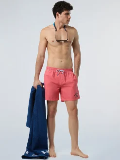 Outlet^North Sails 'Washed Fabric Swim Shorts SPICED CORAL