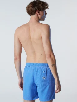 Outlet^North Sails 'Washed Fabric Swim Shorts CORNFLOWER BLUE