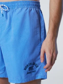 Outlet^North Sails 'Washed Fabric Swim Shorts CORNFLOWER BLUE