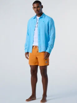 Beachwear^North Sails 'Washed Nylon Swim Shorts TANGERINE
