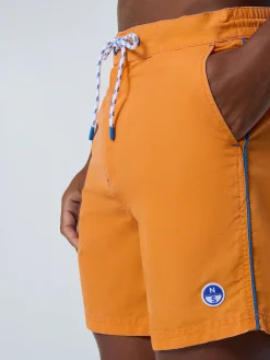Beachwear^North Sails 'Washed Nylon Swim Shorts TANGERINE