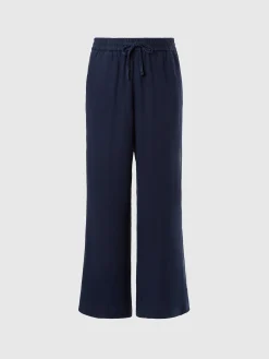Trousers^North Sails 'Wide-leg Linen Pants NAVY BLUE